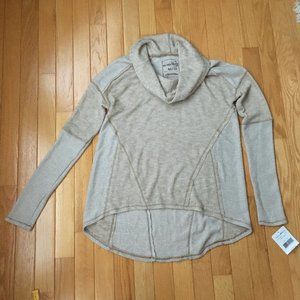 NWT Free People Cream Cowl Hi-Lo Tunic Size XS